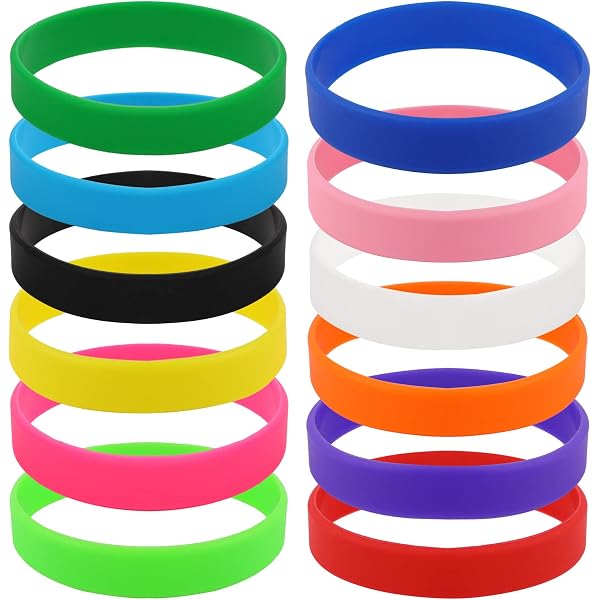 3-Pack Blank Silicone Bracelets – Latex-Free Rubber Wristbands In Fun Colors, Choose Your Size