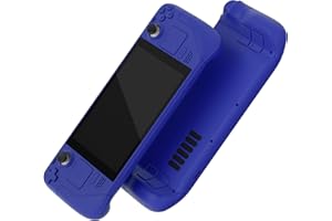 eXtremeRate Blue Custom Faceplate Back Plate Shell for Steam Deck LCD, Handheld Console Replacement Housing Case, DIY Full Set Shell with Buttons for Steam Deck Console - Console Without
