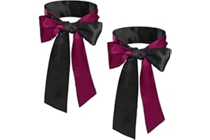 MAOXINTEK Satin Augenbinde 150 cm Lang in Schwarz und Rot Augenmaske Schlafmaske Schlafbrille Samtig Weich Spielzeugs Weihnachten Cosplay Kostüm 2 Packung Spiel für Paare