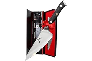 Zelite Infinity Couteau Cuisine Honesuki de 11 cm - Série Alpha Royale - Couteau Japonais AUS-10 Acier Damas de 67 Couches - Couteau Professionnel Ultra Acéré - Tranchant extra durable