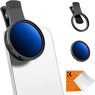 K&F Concept 52mm Clip-on ND2-400 Phone Camera Lens Filt...