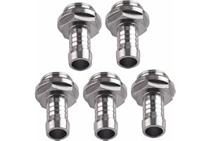 LAZMIN112 PC Chłodzenie wodne, 6 szt. Dwudotykowe złącze G1 / 4 Gwintowana rura łącząca do komputerowego systemu chłodzenia wodą (9 mm)