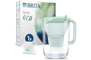 BRITA Wasserfilter-Kanne Style eco Grün (2,4l) inkl. 1 MAXTRA PRO All-in-1 Kartusche - NEU - Nachhaltiger Filter in modernem 