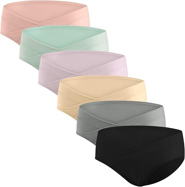 HBselect Slip per Gravidanza Morbido e Traspirante Mutandine per Gestante a Vita Bassa e in Cotone Biancheria Intima in Gravidanza - 1