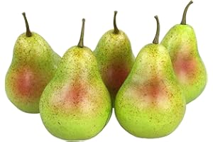 ‎GMMH GMMH Künstliche Deko Birne, 5 Stück (Grün-Mix, 90-120 g/St) Lebensechtes Plastikobst, Plastikfrucht, Kunstobst, Frucht, Dekoration, Schaufenster, Haushalt, Küche, Party, Hotel