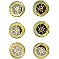 TUORE Cell Phone Protection Stickers, 6pcs Self Adhesive 2.9cm Diameter EMF Radiation Protection Sticker for Tablets (Gold)