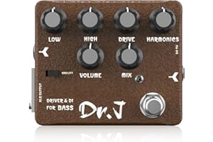 JOYO Overdrive Pédale de simulateur d'amplificateur de basse avec sortie DI et XLR intégrée pour l'enregistrement d'effets, édition haut de gamme Dr.J Series (D53)