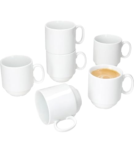 AboCat Kattegat Lot De 6 Tasses à Café, 250 L, Noir At, Pour 6