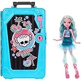 Monster High Gizemli Arkadaşlar Muhteşem Tatil seti, Lagoona Blue bebek ve aksesuarlar, bavul ve giysiler gibi 19'dan fazla s