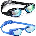 Aegend Kids Swim Goggles, Pack of 2 Swimming Goggles for Children Boys & Girls Age 3-14, Aqua & Blue