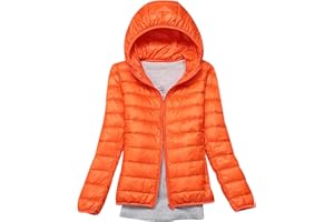 HAXNOHEY Doudoune Legere Femme Doudoune Légère Femme Hiver Veste Doudoune Capuche Fine Ultralight Femme Grande Taille Veste Matelassée Puffer Jacket Femme Blouson Doudoune Duvet Plume Cintrée Oversize Femme