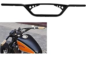 HDBUBALUS Harley Sportster Softail Yamaha Honda 25mm Universal Handlebar Black