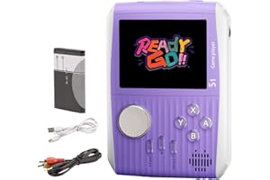 FIOTASY Kids Handheld Game Console Built-in 666 Games, Travel-friendly Video Gaming Console with Rechargeable Battery, Handheld Video Game Console with Color Screen, Handheld Game for Boys Girls (Purple)