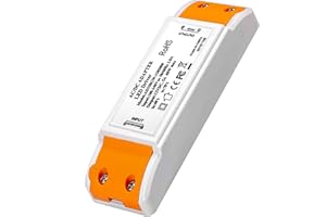 ELEZENIOC LED Transformer LED Transformer 1-60 W 12 V 5 A LED Driver Power Supply, No Minimum Load, No Flicker, No Transformer Noise for MR11 G4 MR16 GU5.3 Bulbs Light Strips