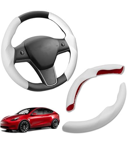 Lenkradbezug Für Tesla Model 3 2017-2025 - Mikrofaser Leder Anti Rutsch Hülle