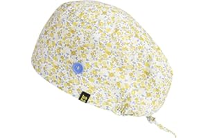 HappyHat - Gorro hospital FLORES AMARILLO Mujer color: Amarillo