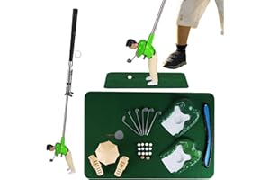 GIVOKE Mini Golf Game Set, Funny Tiny Golfer Game Set, Mini Golfing Man Golf Training Toys For Kids/Adult Play Indoor Games (Green)