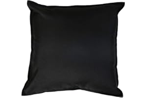 EHD Waterproof Garden Cushion Covers Furniture Outdoor Indoor Seats Cushion Covers Fully Waterproof (Black, 60 x 60 cm)
