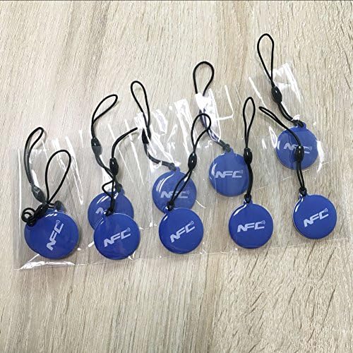 5 PCS NFC Ntag215 Hang Round Tags Waterproof Compatible With all NFC Mobile Phone and Device by NORDSD (Blue)