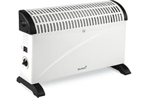 MaxxHome Elektroheizung Energiesparend 2000W - Elektroheizkörper - Konvektor Heizung Elektrisch - 3 Wärmeeinstellungen - Heizlüfter - Heizgeräte - Weiß