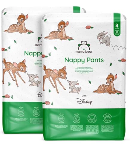 PureBorn Baby Pants Diaper Bottoms, Size 4 (9-15kg), 132 Diapers (6x22), Optimal Protection Day and Night Protection, Ultra Soft, Skin-Friendly, Dermatologically Tested