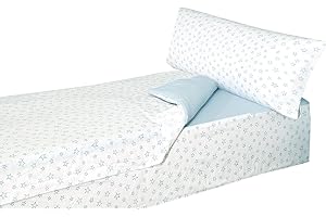 Montse Interiors, S.L. Saco nórdico Estampado con Cremallera y Bajera Ajustable Algodón 100% (A-Paris Azul, para Cama de 90x190/200)