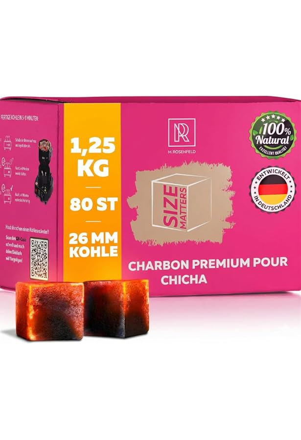 Charbon De Noix De Coco Premium – 54 Cubes 27x27x27 Mm – 1 Kg – Combustion 125-150 Min – Faible Cendre – Pour Narguilé, Barbecue - 2