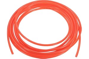 PATIKIL Tubo PE 3/16" ID x 5/16" OD (5 mm x 8 mm), 25 ft (7,65 metri), tubo flessibile per acqua in polietilene per sistemi di osmosi inversa filtri per acqua, arancione