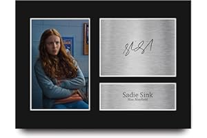 HWC Trading Sadie Sink Strange Hawkins Thing Max Mayfield Gifts Printed Signed Autograph Picture for TV Show Fans - A4