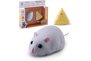 MAODOM Souris télécommandée sans f électronique R-at souris mobile pour chats chiens animaux domestiques jouets mobiles automatiques irréguliers pour chatons et chats, les sols/tapis disponibles