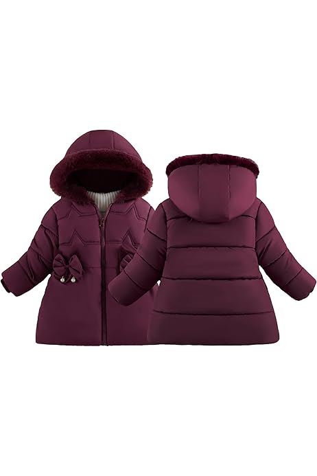 So Cozy Kids Swim Happy Cherry Girls' Puffer Down Jacket