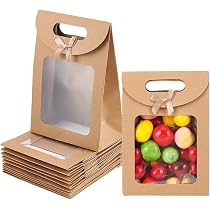 24 Sacchetti Di Carta Kraft Con Manico, Sacchetti Regalo Con Finestra Sacchetti Regalo Sacchetti Per Regali Per Banchetti Biscotti Dolci Bianchi 161262 Cm 91730965