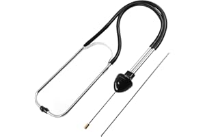 Keadic 1Pc Automotive Mechanic Stethoscope Diagnostic Tool, Auto Stainless Steel Double Head Flexible Engine Stethoscope for Cars, Trucks and Motorcycles