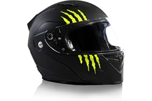 Finest Folia K173 - Juego de 2 pegatinas para casco de moto, 7,5 x 7,5 cm, autoadhesivas, resistentes al agua, para moto, casco, coche, moto, etc