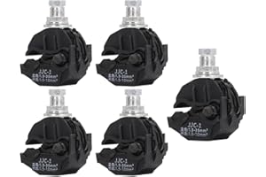 Culnflun Connecteur de perçage d'isolation, 5 jeux de pinces sans pelage, Isolateurs de câbles haute et basse tension à finition étamée, Convient à tous les types de travaux électriques (JJC-1)