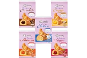 ITALIAN GOURMET E.R. Test Pack Bauli Cornetti Croissant Brioche Biscuits Cake with Cream Custard Italy 5 Packs