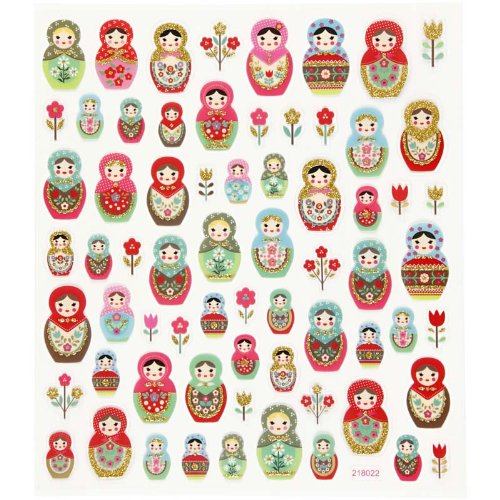 Preisvergleich Produktbild BUDILA® Glittersticker Babuschka