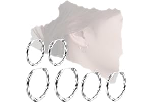 COYUN 3 Paires Acier Inoxydable Boucles d’Oreilles Anneau Homme Femme Boucles d Oreilles Créole, Boucle d Oreille Homme Anneaux, Boucle d'oreille Femme Creole, Boucles d'oreilles à texture torsadée