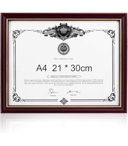 Cornice A4 Arte Povera In Crilex Infrangibile - 25 Mm, Resina, Per Diplomi E Foto, Made In Italy - Foto 7