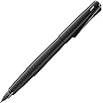 Lamy studio lx-all-black - Fountain Pen in elegant metal body - steel nib, partially platinum-plated & in nib size EF - incl T 10 blue ink cartridge