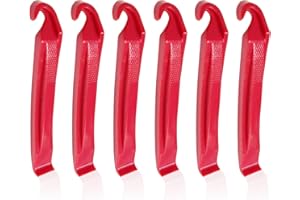 MAXQUU 6 Piezas Palancas De Neumáticos De Plástico, Palancas De Neumáticos De Bicicleta, Herramientas para Cambiar Neumáticos De Bicicleta para Neumáticos De Bicicleta De Montaña(Rojo)