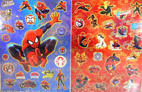 2 Spiderman Stickerbogen 26 x 20cm Disney Sticker Aufkleber Deko GAC B136