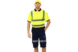 AYKRM Camisetas Polos de Seguridad Reflectante Alta Visibilidad
