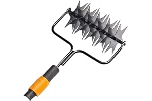 Fiskars Sternfräse, Gerätekopf, Arbeitsbreite: 17 cm, Stahl, Schwarz/Orange, QuikFit, 1000689