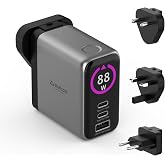 Stuffcool Nomad Pro 140W GaN Charger PD 3.1, TFT Display, SFC 3.0, iPhone, MacBook Pro, Pixel 11, Laptops, Smartphones,Gaming Laptops, EU/US/UK Pins,