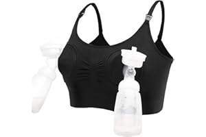 SPRINGCMY Femme Tire Laits Bustier Mains Libres Soutien-Gorge Spécial Maternité Allaitement Bras Brassière