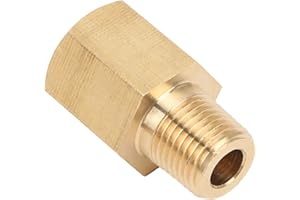 Fafeicy Oil Pressure Temp Gauge Adapter, 1/8 NPT to 1/8 BSPT, Universal Oil Pressure Gauge, Automotive Engine Kits