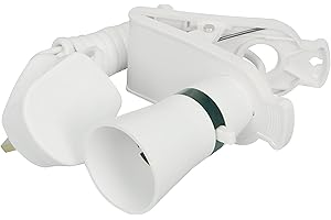 HAADI Clip Desk Lamp Holder UK Plug (Set of 1) Light Bulb Socket Base with Switch,Scratch Free Clip 2M Cable Portable Fixed On The Desk Table Socket Bayonet Bulb Holder for Lighting at Home,Office & Shop