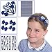 SCHOOL HAIR ACCESSORIES SET FOR GIRLS: 40 pcs, All School Uniform Colours Available, Black, Green, Red, Navy Blue, Headbands, Hair Clips, Hair Bands, Ribbon Bows, Slides, Alice Bands - Back To School.