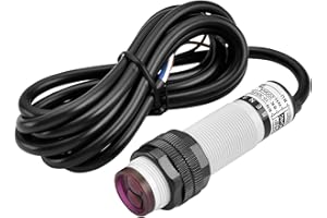 Heschen Interruttore di prossimità fotoelettrico a infrarossi a colonna M18, tipo di riflessione diffusa E3F-DS30P3, 10-30CM, 10-30VDC 200mA, PNP NO+NC, 4 fili